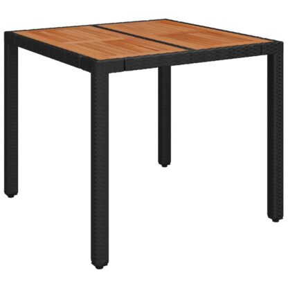 5-tlg. Garten-Essgruppe mit Kissen Schwarz Poly Rattan - Image 7