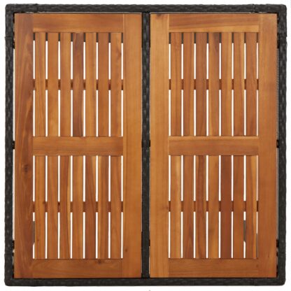 5-tlg. Garten-Essgruppe mit Kissen Schwarz Poly Rattan - Image 8