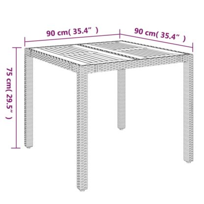 5-tlg. Garten-Essgruppe mit Kissen Schwarz Poly Rattan - Image 10
