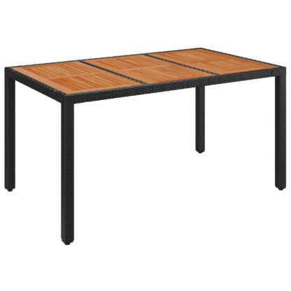 5-tlg. Garten-Essgruppe mit Kissen Schwarz Poly Rattan - Image 7