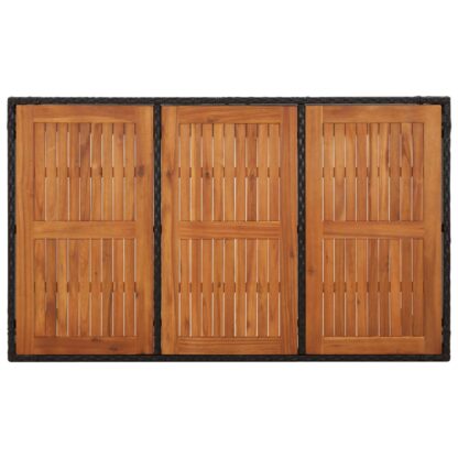 5-tlg. Garten-Essgruppe mit Kissen Schwarz Poly Rattan - Image 8