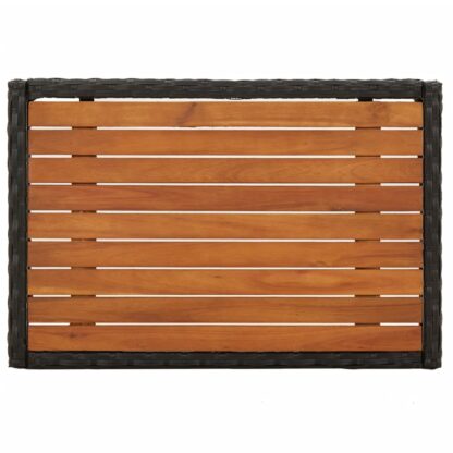 4-tlg. Garten-Essgruppe mit Kissen Schwarz Poly Rattan - Image 10