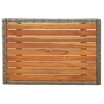 5-tlg. Garten-Essgruppe mit Kissen Grau Poly Rattan - Image 11