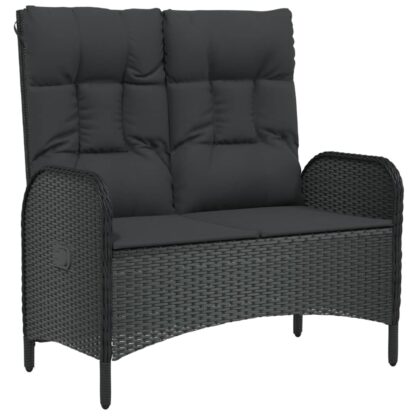 5-tlg. Garten-Essgruppe mit Kissen Schwarz Poly Rattan - Image 8