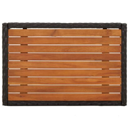 5-tlg. Garten-Essgruppe mit Kissen Schwarz Poly Rattan - Image 11