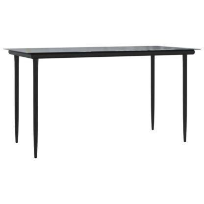 5-tlg. Garten-Lounge-Set mit Kissen Schwarz Grau Poly Rattan - Image 6