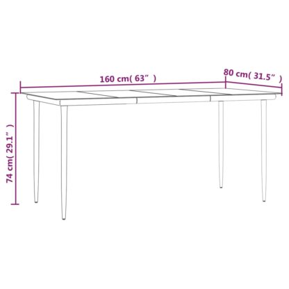 5-tlg. Garten-Essgruppe mit Kissen Schwarz und Grau Poly Rattan - Image 10