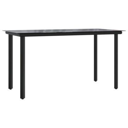 5-tlg. Garten-Lounge-Set mit Kissen Schwarz Grau Poly Rattan - Image 6