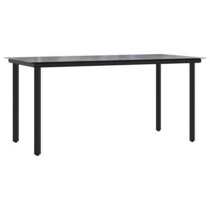 5-tlg. Garten-Lounge-Set mit Kissen Schwarz Grau Poly Rattan - Image 6