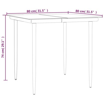5-tlg. Garten-Essgruppe mit Kissen Schwarz und Grau Poly Rattan - Image 10