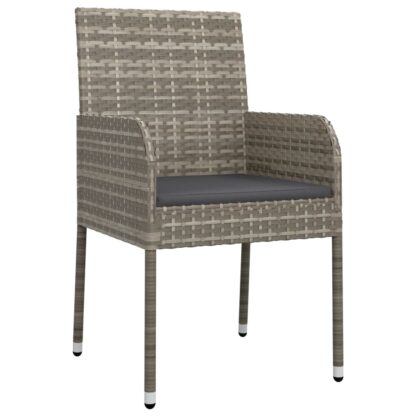 5-tlg. Garten-Lounge-Set mit Kissen Schwarz Grau Poly Rattan - Image 5