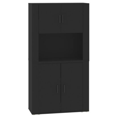 Highboard Schwarz Holzwerkstoff - Image 2