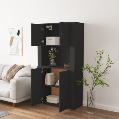 Highboard Schwarz Holzwerkstoff - Image 3