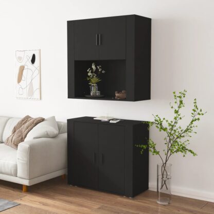Highboard Schwarz Holzwerkstoff - Image 4