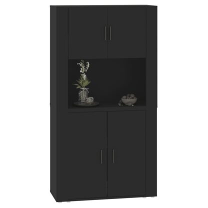Highboard Schwarz Holzwerkstoff - Image 6
