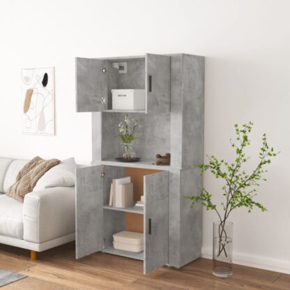 Highboard Betongrau Holzwerkstoff - Image 3