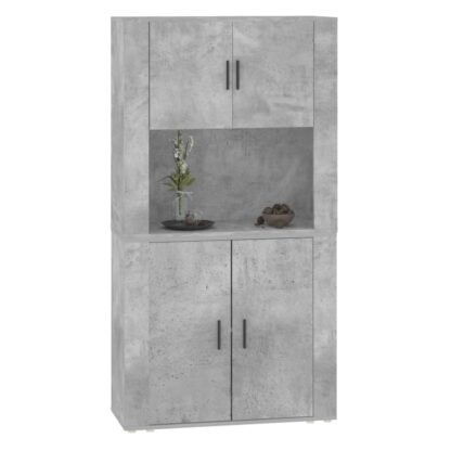 Highboard Betongrau Holzwerkstoff - Image 6