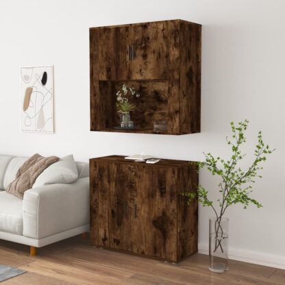 Highboard Räuchereiche Holzwerkstoff - Image 4