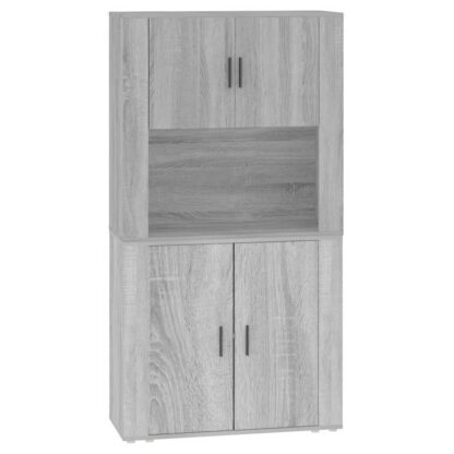 Highboard Grau Sonoma Holzwerkstoff - Image 2