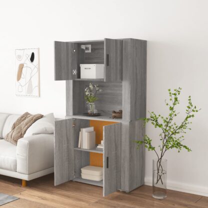 Highboard Grau Sonoma Holzwerkstoff - Image 3
