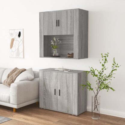 Highboard Grau Sonoma Holzwerkstoff - Image 4
