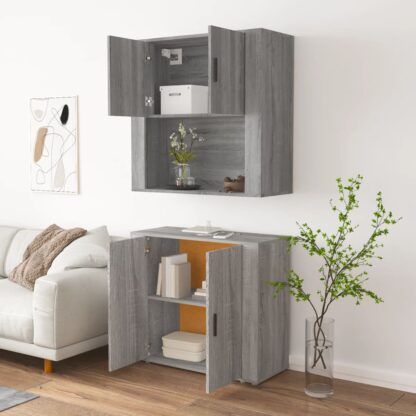 Highboard Grau Sonoma Holzwerkstoff - Image 5