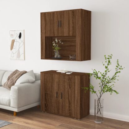 Highboard Braun Eichen-Optik Holzwerkstoff - Image 4