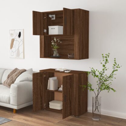 Highboard Braun Eichen-Optik Holzwerkstoff - Image 5