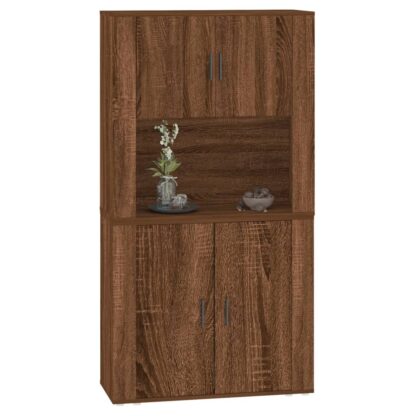 Highboard Braun Eichen-Optik Holzwerkstoff - Image 6