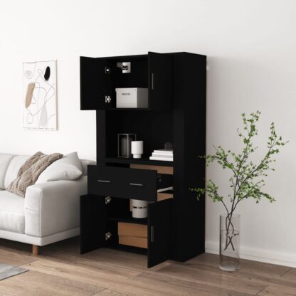 Highboard Schwarz Holzwerkstoff - Image 3