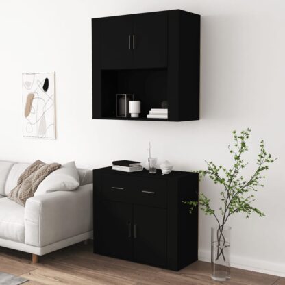 Highboard Schwarz Holzwerkstoff - Image 4