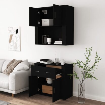 Highboard Schwarz Holzwerkstoff - Image 5