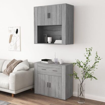Highboard Grau Sonoma Holzwerkstoff - Image 4