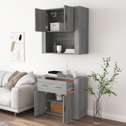Highboard Grau Sonoma Holzwerkstoff - Image 5