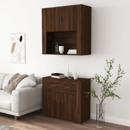 Highboard Braun Eichen-Optik Holzwerkstoff - Image 4