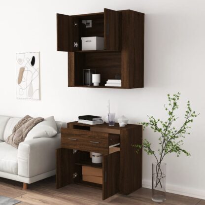 Highboard Braun Eichen-Optik Holzwerkstoff - Image 5