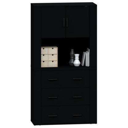 Highboard Schwarz Holzwerkstoff - Image 6
