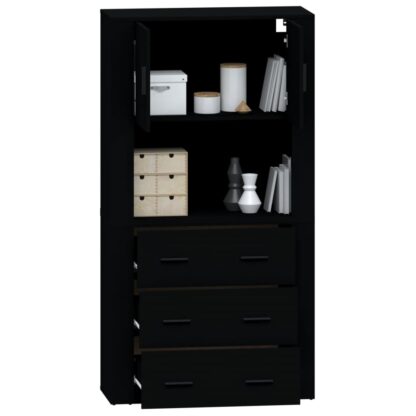 Highboard Schwarz Holzwerkstoff - Image 7