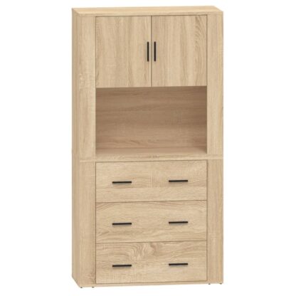 Highboard Sonoma-Eiche Holzwerkstoff - Image 2
