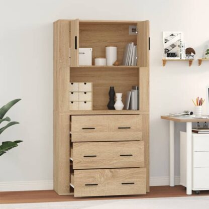 Highboard Sonoma-Eiche Holzwerkstoff - Image 3