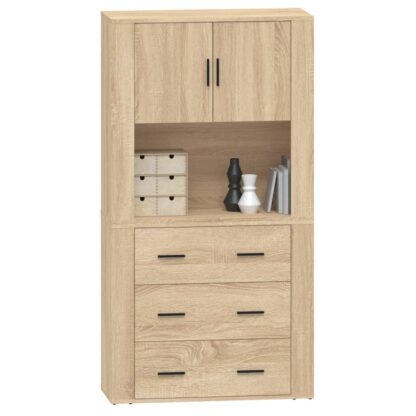 Highboard Sonoma-Eiche Holzwerkstoff - Image 6