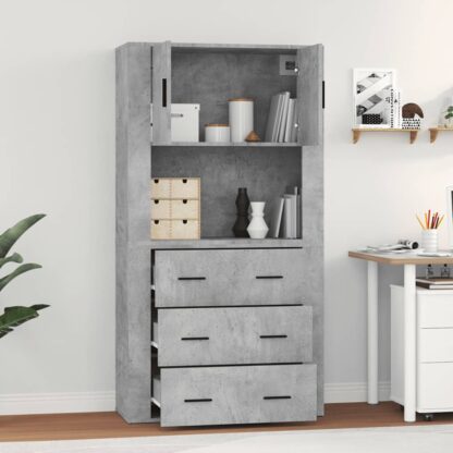 Highboard Betongrau Holzwerkstoff - Image 3