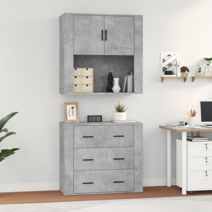 Highboard Betongrau Holzwerkstoff - Image 4