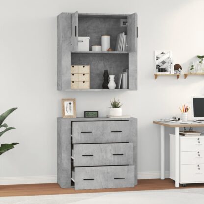 Highboard Betongrau Holzwerkstoff - Image 5