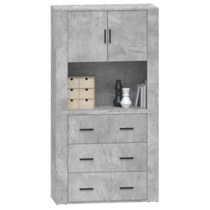 Highboard Betongrau Holzwerkstoff - Image 6