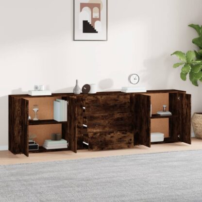 Sideboards 3 Stk. Räuchereiche Holzwerkstoff - Image 3