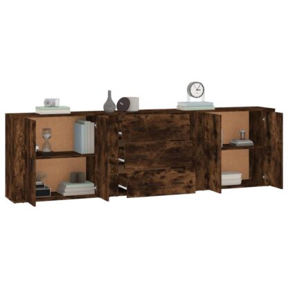 Sideboards 3 Stk. Räuchereiche Holzwerkstoff - Image 4