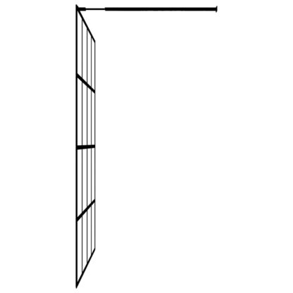 Duschwand mit Ablage für Walk-In-Dusche Schwarz 100x195 cm ESG - Image 6