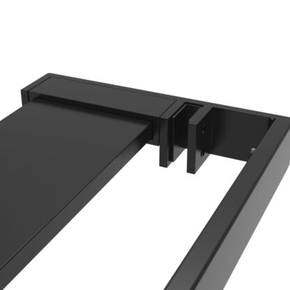 Duschwand mit Ablage für Walk-In-Dusche Schwarz 100x195 cm ESG - Image 10