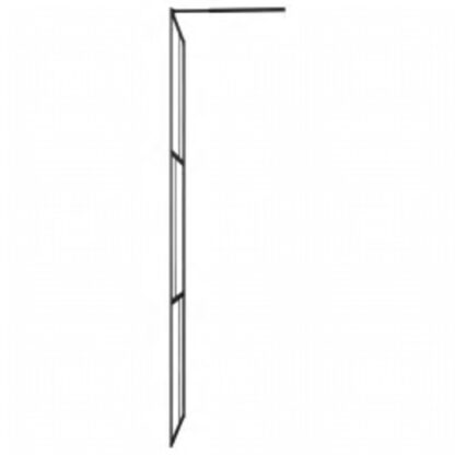 Duschwand mit Ablage für Walk-In-Dusche Schwarz 100x195 cm ESG - Image 6